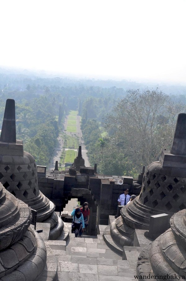 View from the top of Borobudur temple